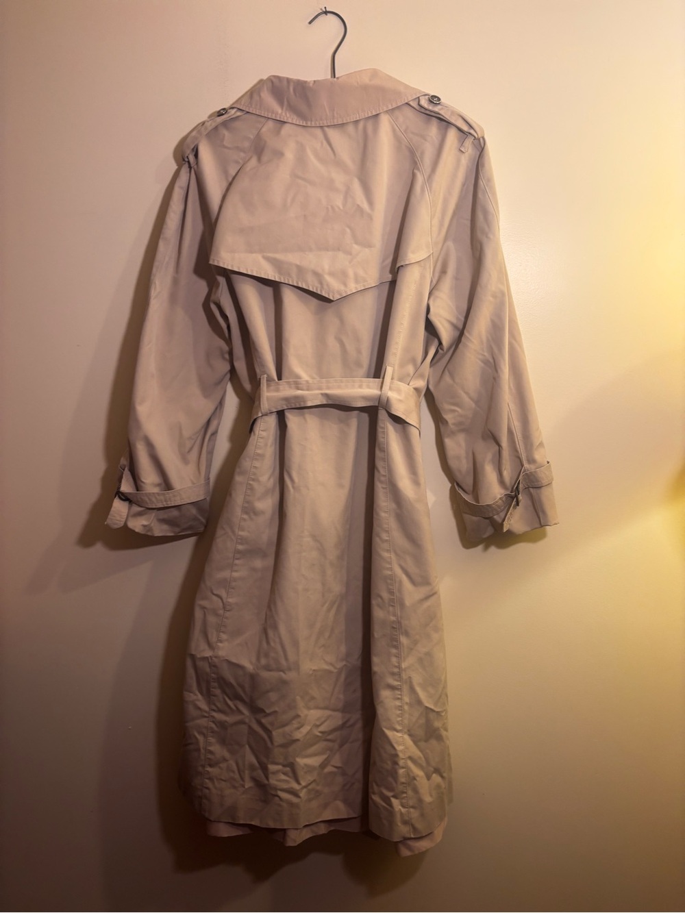 Vintage Sears Classic Beige Trench Coat with Belt
